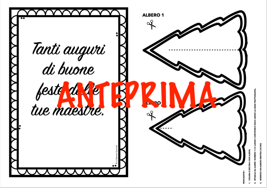 BIGLIETTO DI AUGURI E ALBERO 3D (2 IN 1)