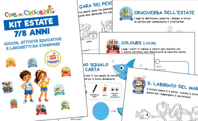Kit Estate 7-8 anni – 25 attività da stampare