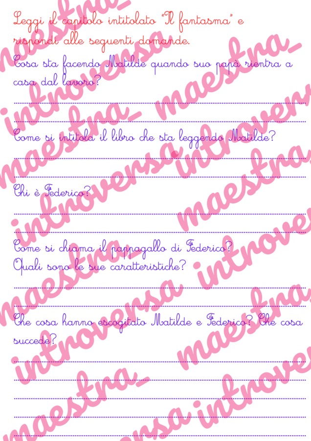 Libretto relativo al libro "Matilde", di Roald Dahl