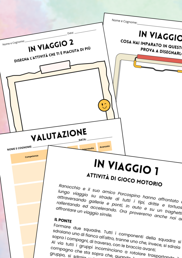 Modulo 5 di "In viaggio verso la scuola primaria con gli albi illustrati": "Un barattolo di emozioni" e "In viaggio"