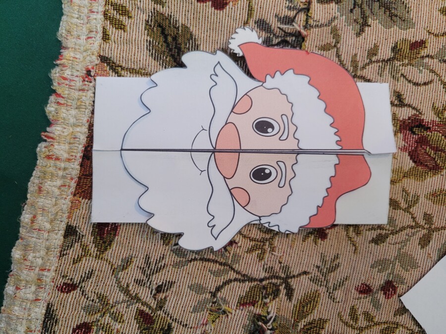 Bigliettodi natale a forma di babbo natale