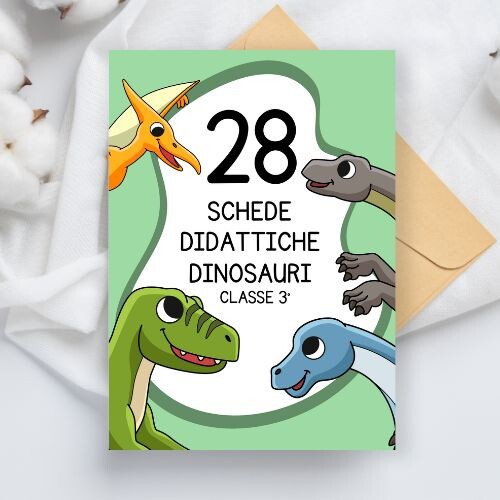 Schede didattiche dinosauri classe terza