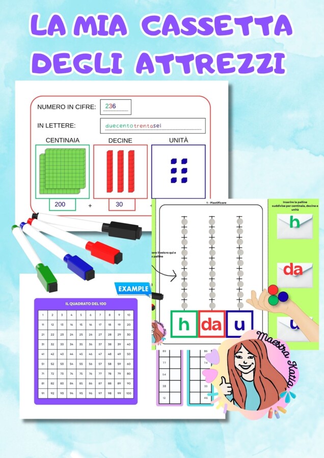 Kit completo matematica e geometria in classe prima  quaderno + 230 schede