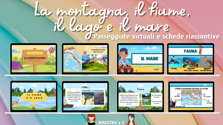 Passeggiate virtuali - la montagna, il fiume, il lago e il mare