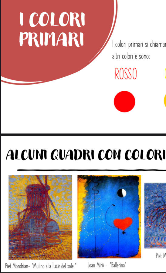 I colori primari, secondari, terziari