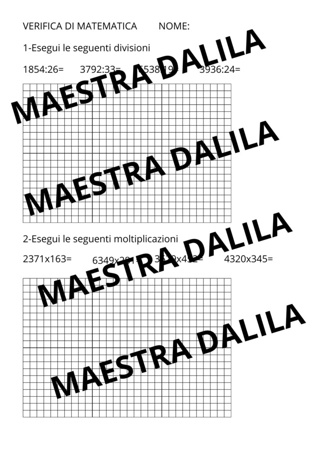 Esercizi di matematica