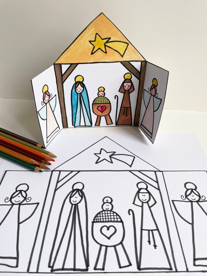 IL PRESEPE DA COLORARE