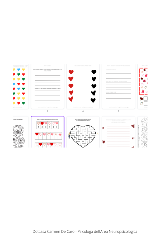 SCHEDE COGNITIVE SAN VALENTINO