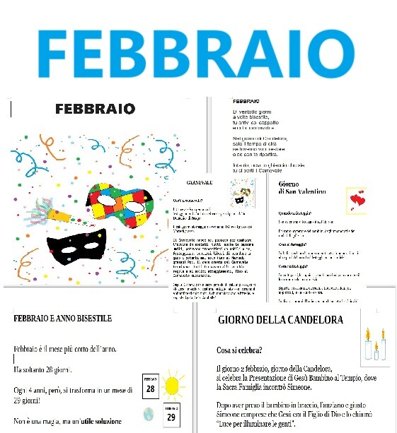 FEBBRAIO - Poesia, immagine e approfondimenti pronti da STAMPARE.