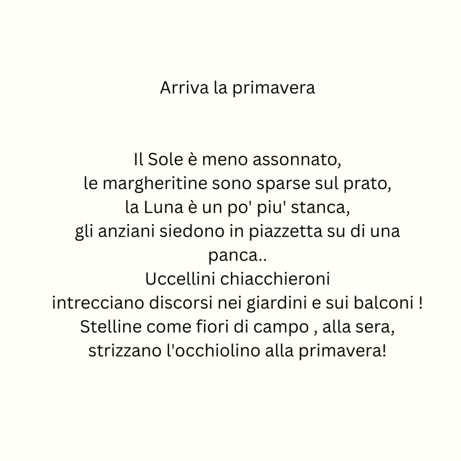 Arriva la primavera