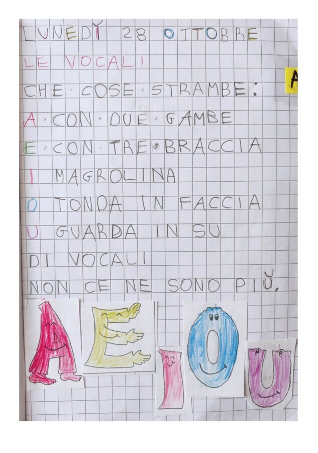 Quaderno di Italiano Classe 1ª - Parte 1: Le Vocali con schede da compilare - 2 in 1 -