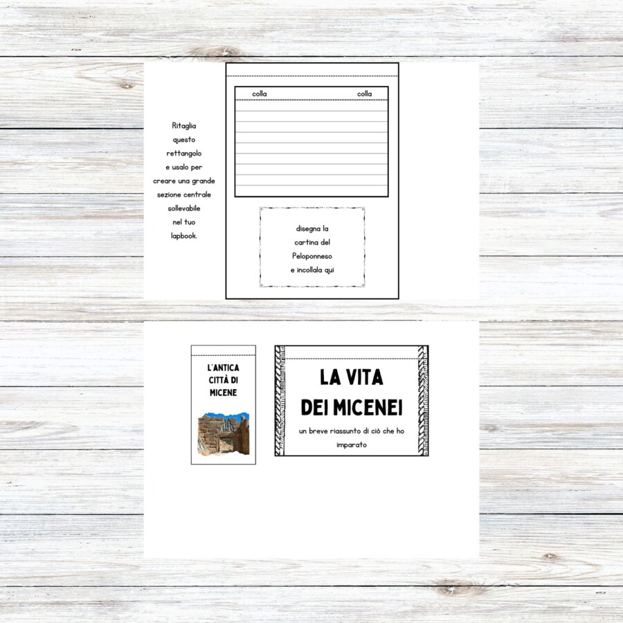 Lapbook Micenei classe quinta