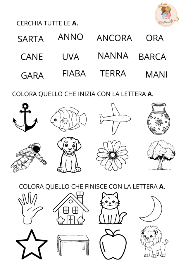 📚 Pacchetto di Schede Didattiche – Le Vocali (Classe Prima) ✏️