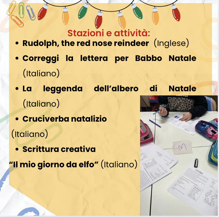 Il Villaggio delle Stazioni: una didattica a stazioni natalizia tra italiano e inglese (classe terza)