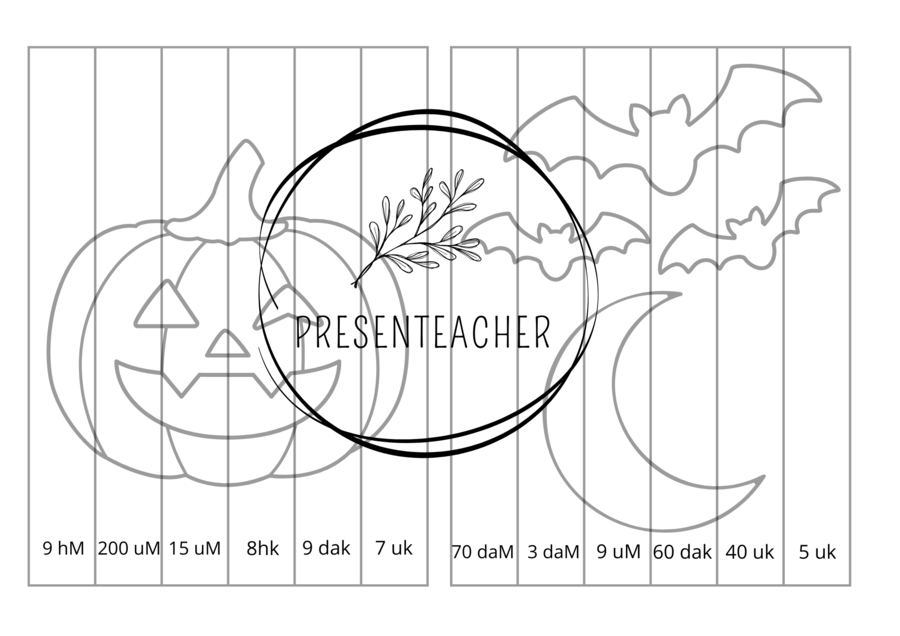 Agamograph di Halloween matematico