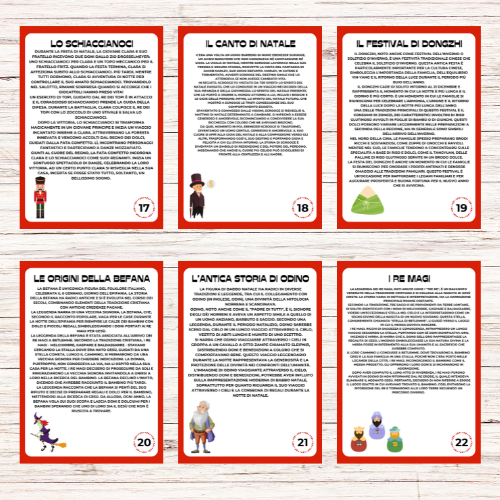 24 leggende, curiosità e storie di Natale da stampare - Calendario dell'avvento per la scuola primaria