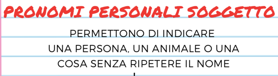 PRONOMI PERSONALI
