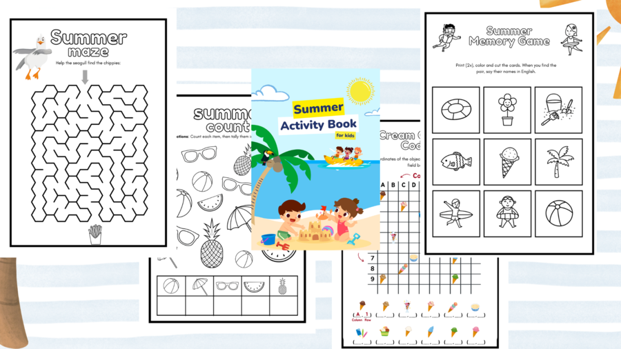 Summer Activity Book for Kids | Printable