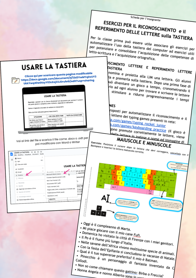 Attività di videoscrittura per la scuola primaria - Modulo 1: La tastiera