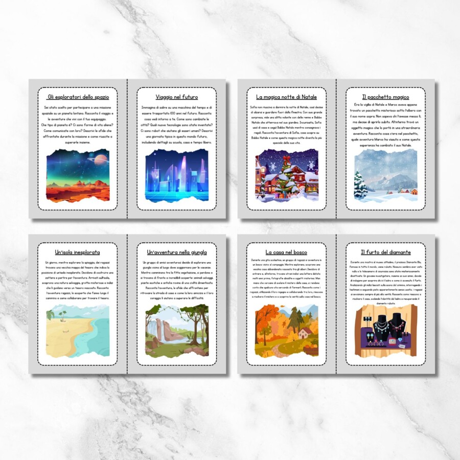 Tracce testi scuola primaria – Tracce illustrate da stampare