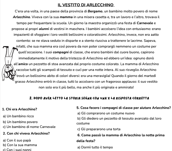 Compiti carnevale