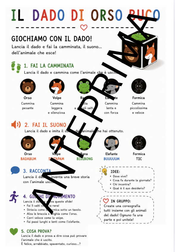 PROGETTO ACCOGLIENZA CON "ORSO BUCO"