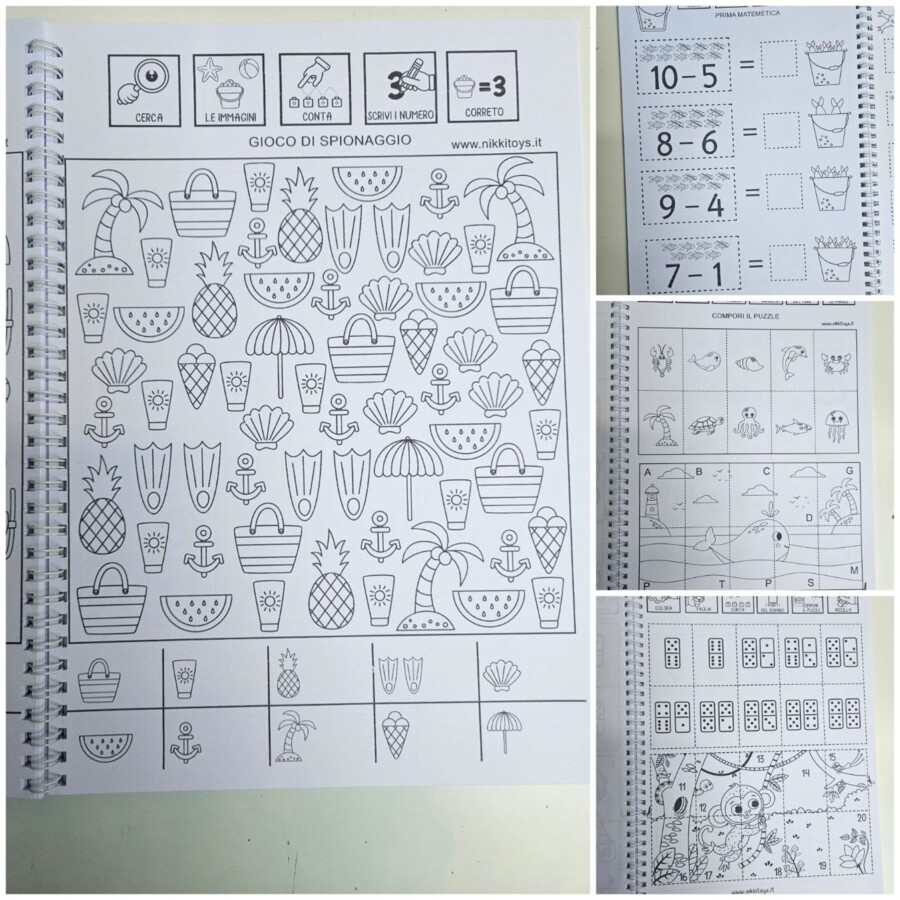 QUADERNO CON ESERCIZI PER L'ESTATE