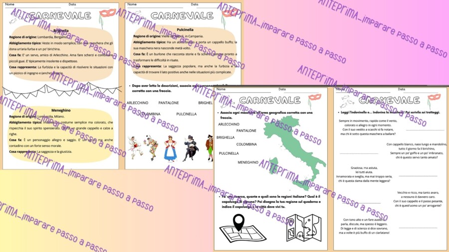Viva Carnevale! Percorso interdisciplinare sulle maschere della commedia dell'arte