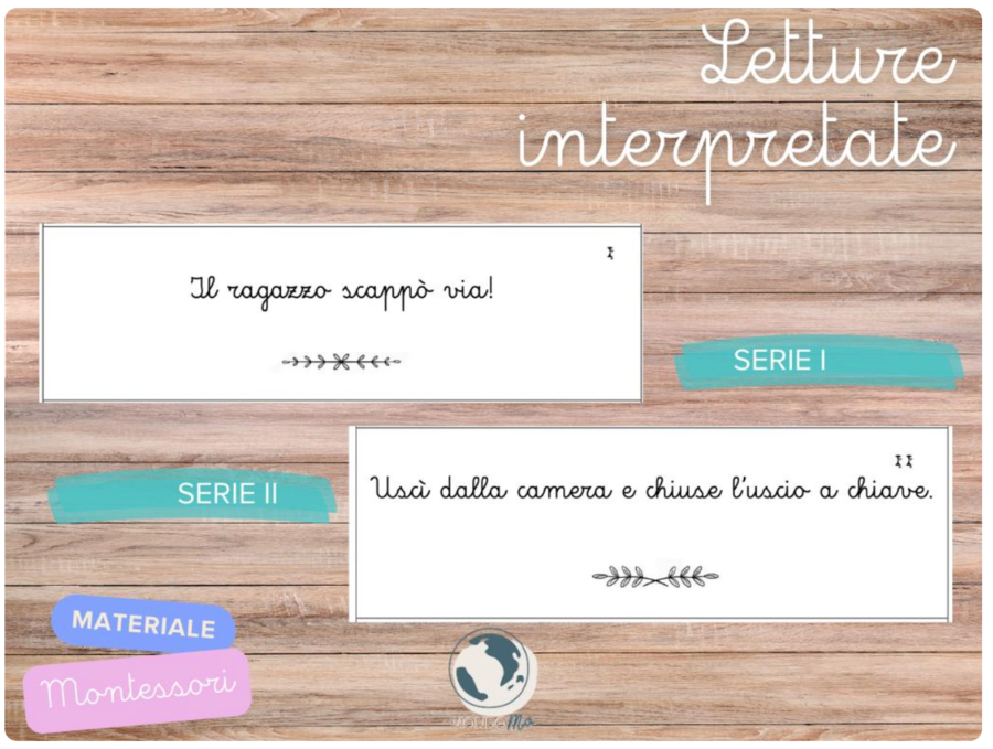 Letture Interpretate Montessori | Letture stampabili pdf