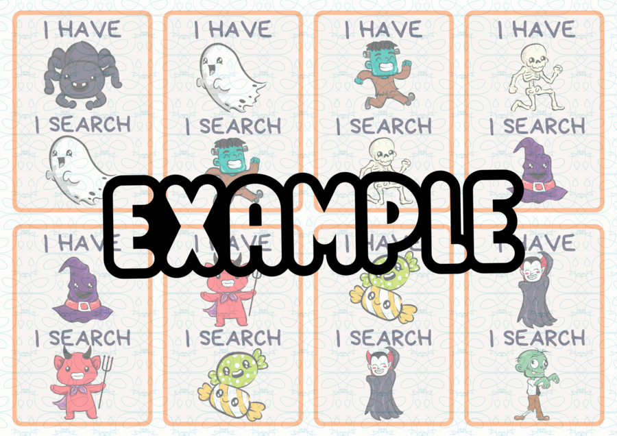 I have/I search - Halloween CARDS