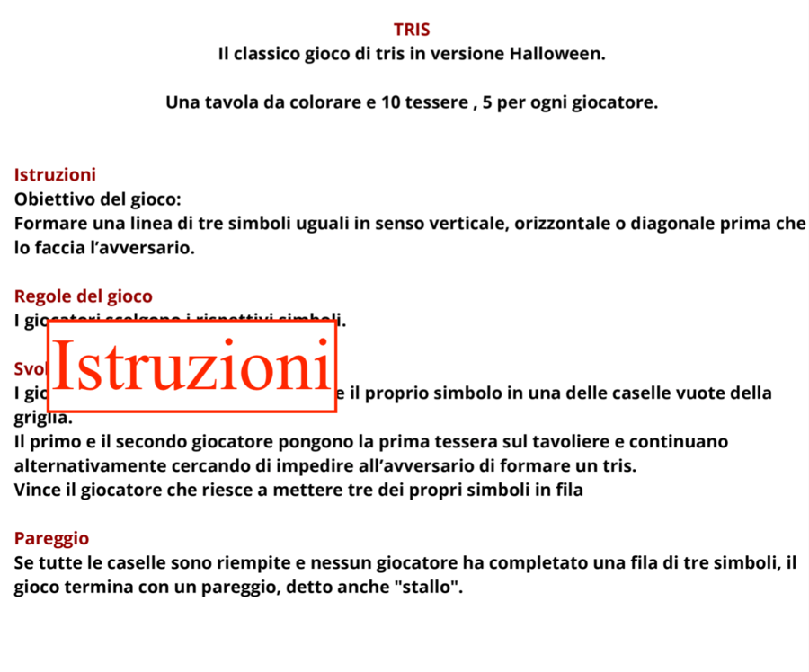 Giochi di Halloween: Tris...da brivido; il gusto dei giochi di altri tempi( per tutte le classi)