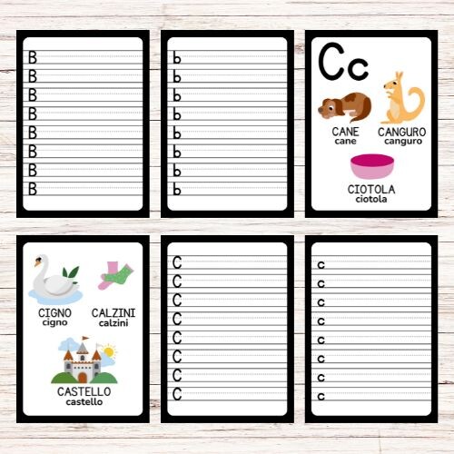 Schede per imparare a scrivere le lettere dell’alfabeto - Back to school