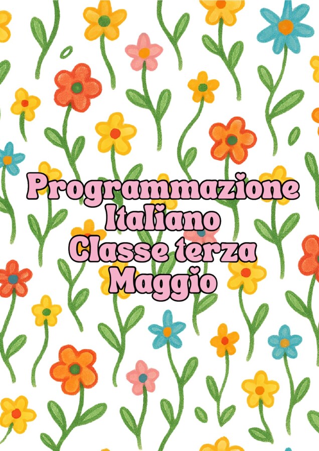 Quaderno classe terza italiano maggio - giugno