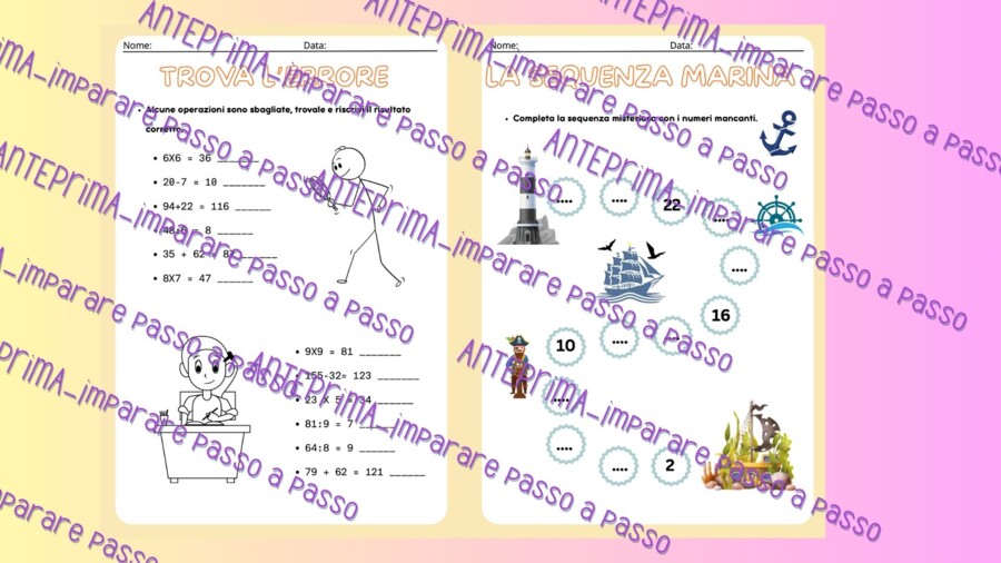 Schede riempitempo terza elementare
