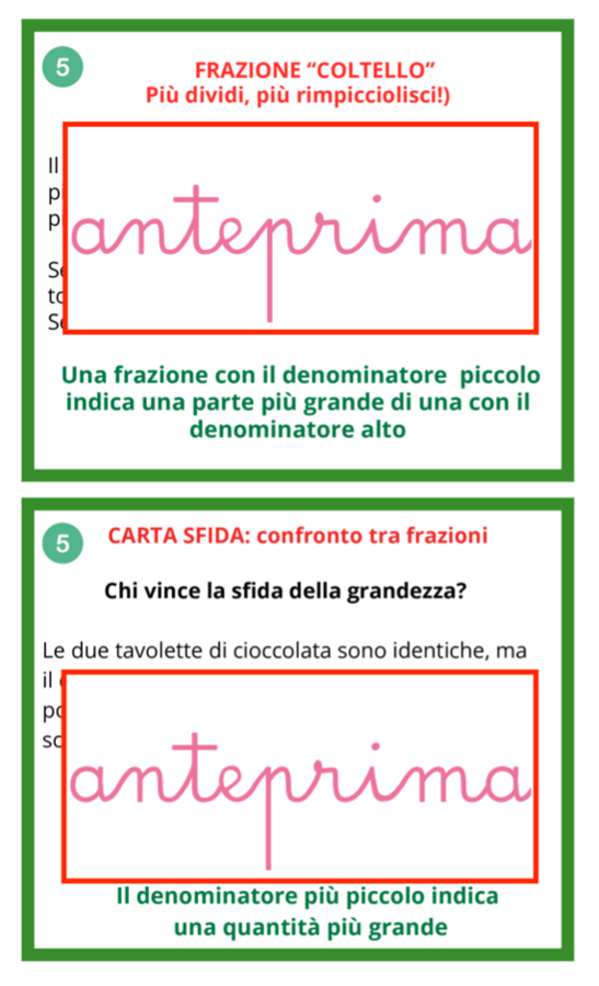 Missione Frazioni: Kit di 10 coppie di carte per l'Apprendimento attivo- Dall'azione al calcolo autonomo: un percorso strutturato per trasformare l'Intero