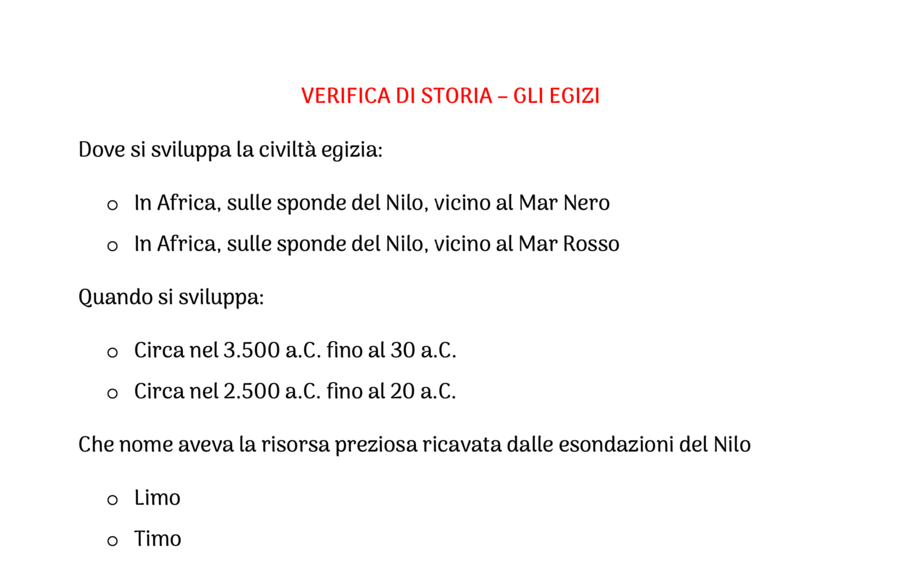 Verifica Egizi