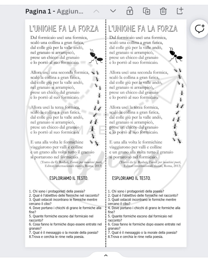 Cartellone incarichi di classe