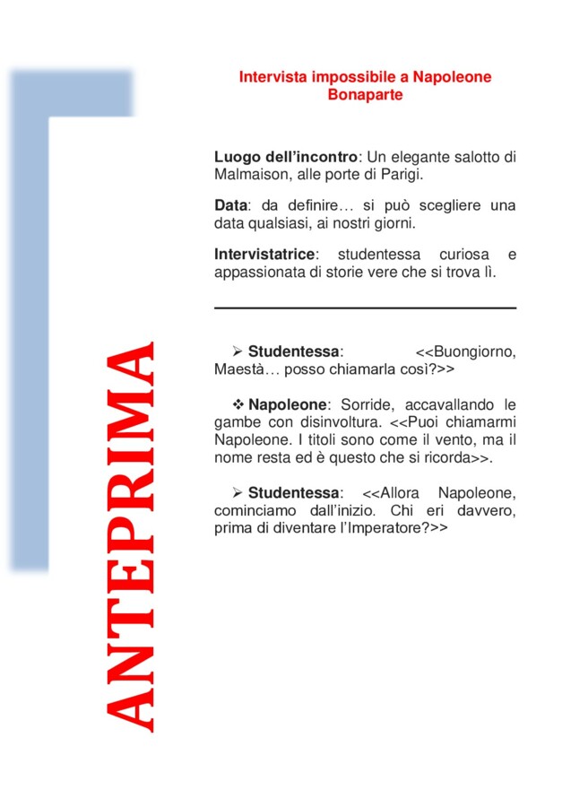 Intervista impossibile insolita a Napoleone Bonaparte