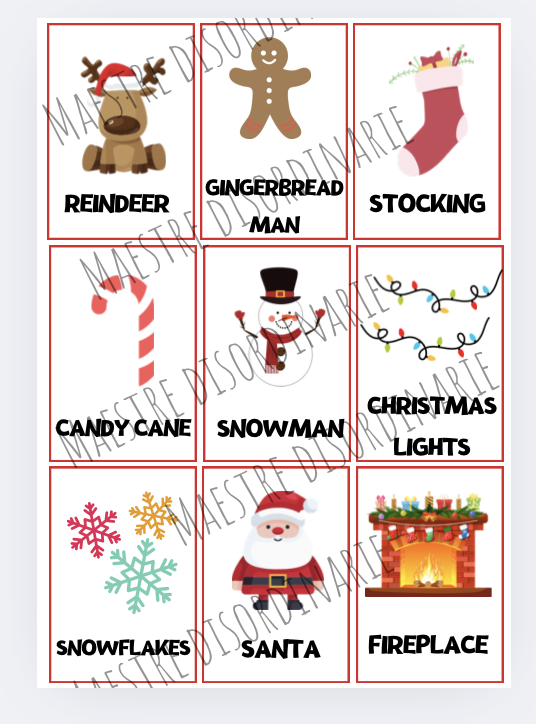 Christmas Flashcards (Carte tematiche di Natale)