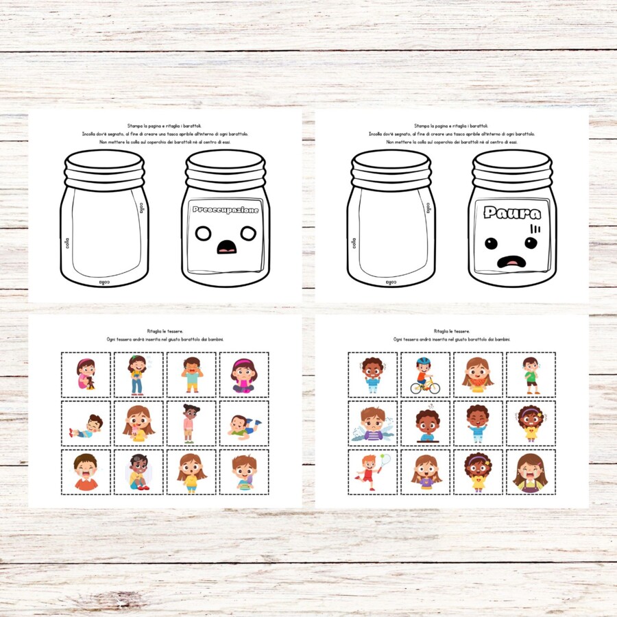 I barattoli delle emozioni - Gioco didattico