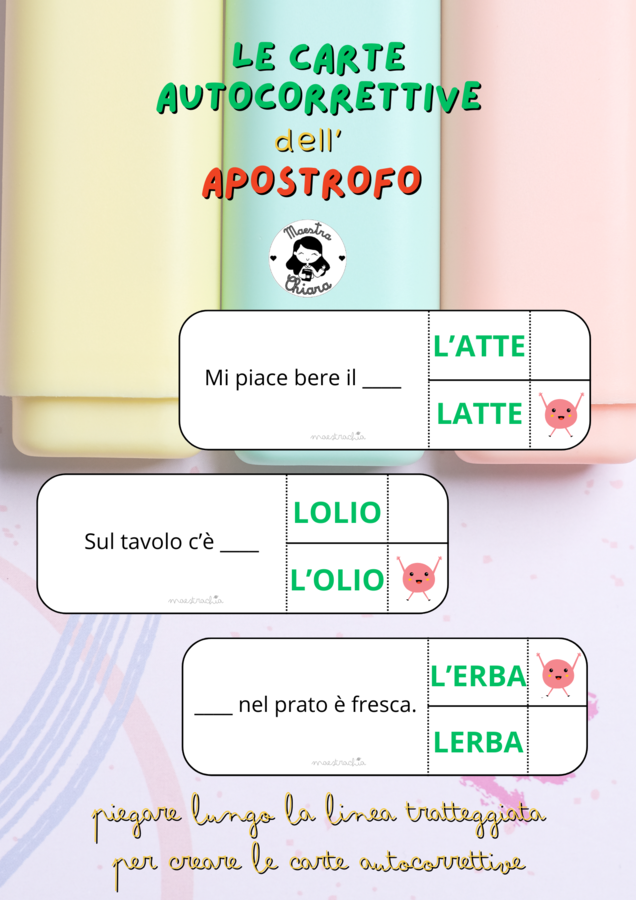 Carte autocorrettive: impara a usare l’apostrofo con sicurezza!