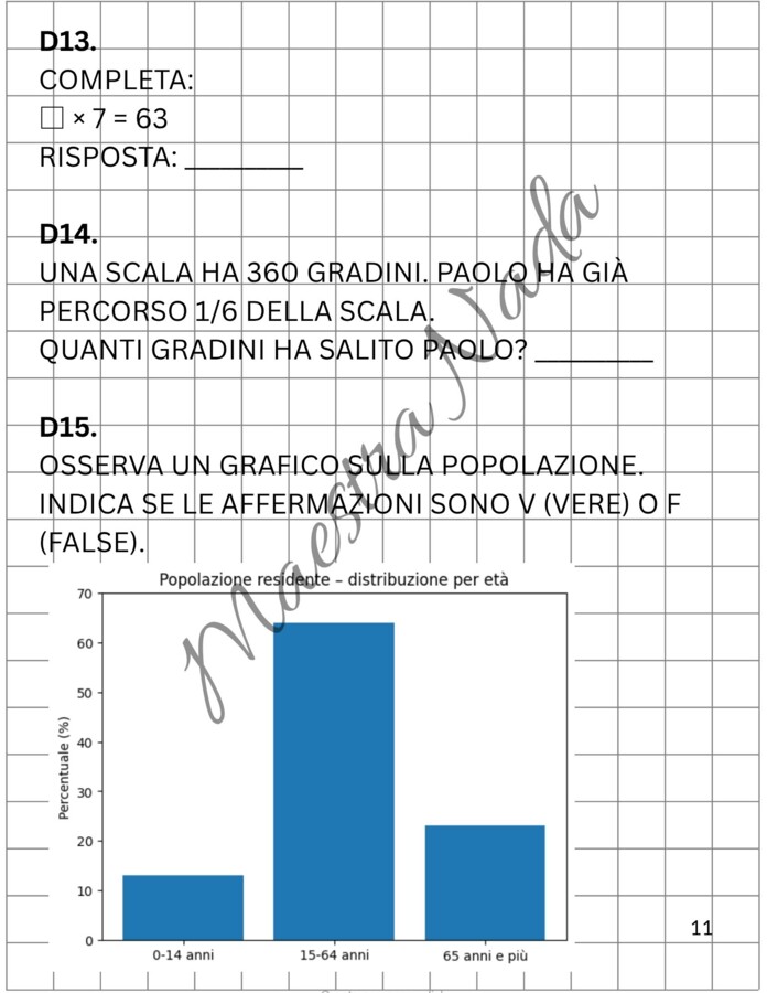 INVALSI MATEMATICA 5ª PRIMARIA – ALLENAMENTO COMPLETO