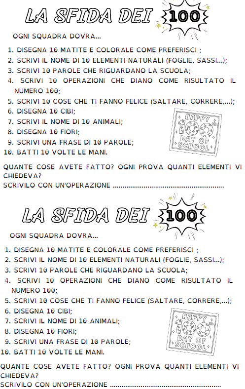 100 GIORNI DI SCUOLA