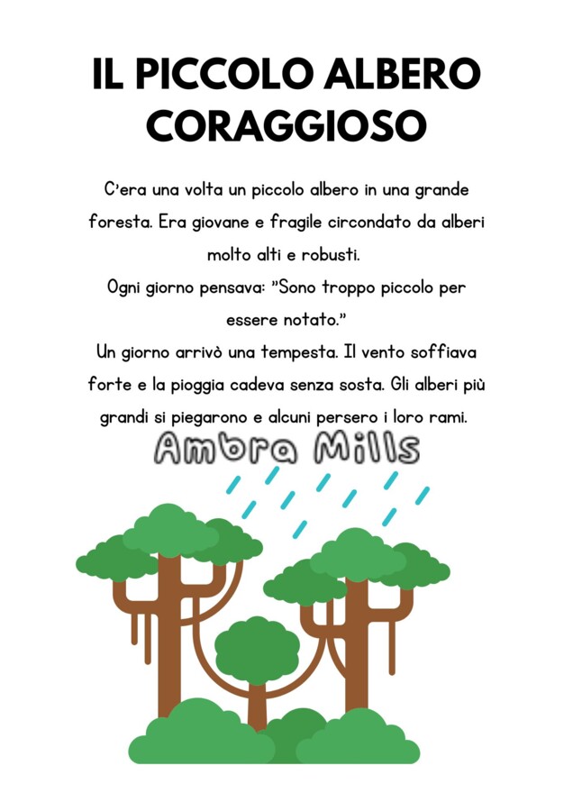Il Piccolo Albero e la Tempesta" - Giornata internazionale degli Alberi