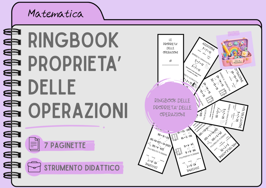 RINGBOOK/FLIPBOOK DELLE PROPRIETA' DELLE OPERAZIONI di Vita da Mammestra