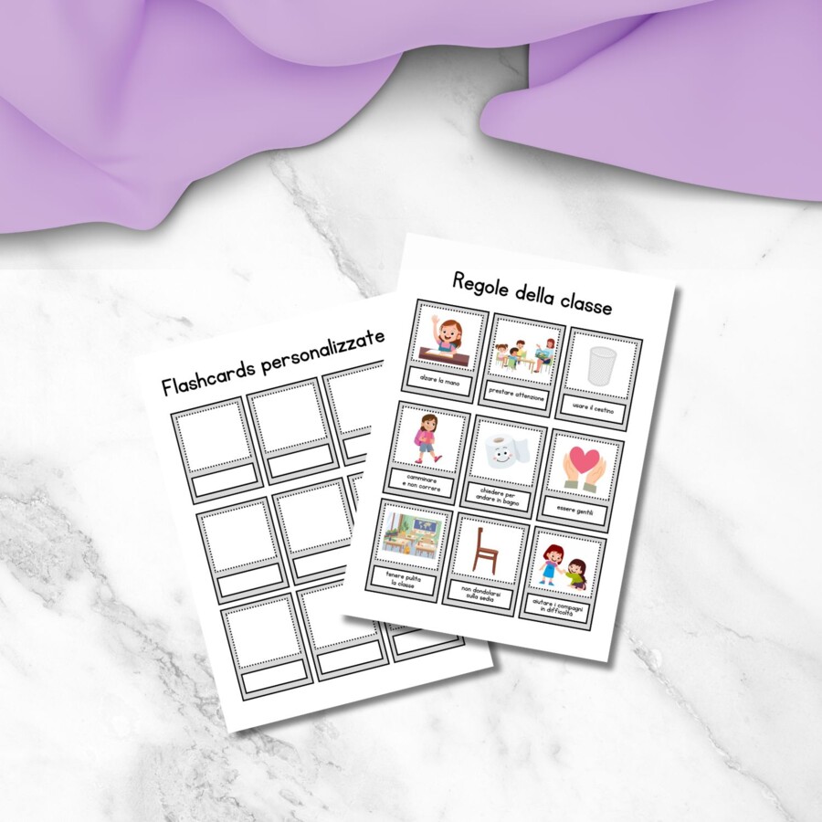 Flashcards delle regole classe prima
