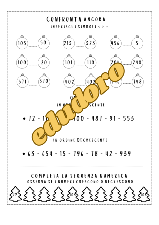 Compiti Natalizi matematici per la classe seconda
