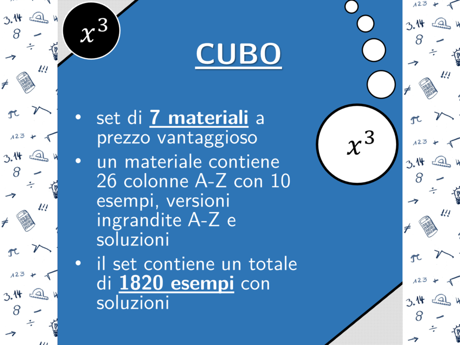 Cubo | matematica | pacchetto promozionale