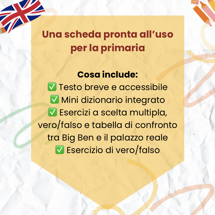 Big Ben and Buckingham Palace - lettura approfondimento cl terza e quarta