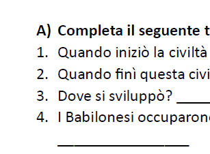 🏛️ Verifica di Storia Accessibile: I Babilonesi | Test Inclusivo e Semplificato